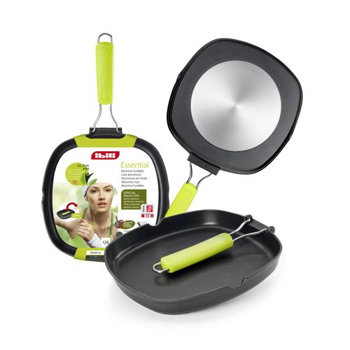 Prancha Grill 20X20 Cm Abatible Essential 409220 Ibili
