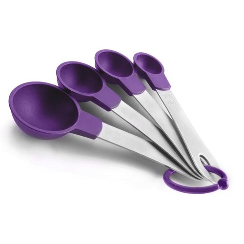 Conjunto 4 Colheres Medidoras Nylon + Inox Inox