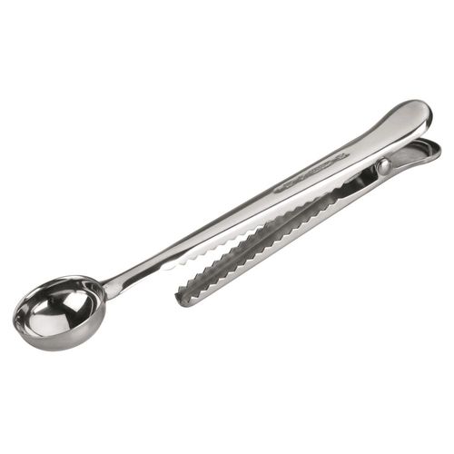 Clip Com Colher Acoplada Para Café Inox Ibili