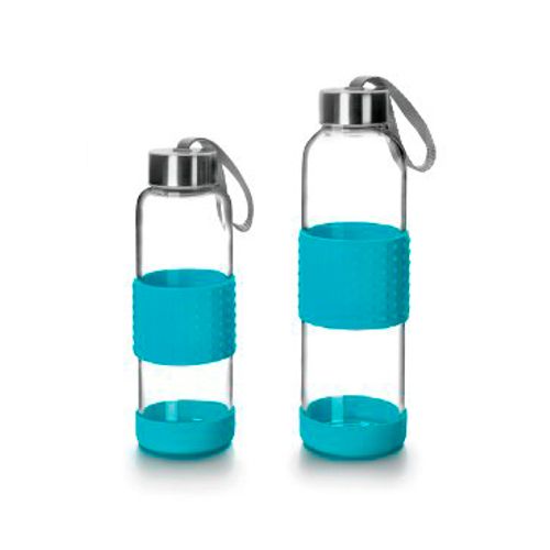 Garrafa Vidro Com Tampa 500Ml Azul N. Ibili