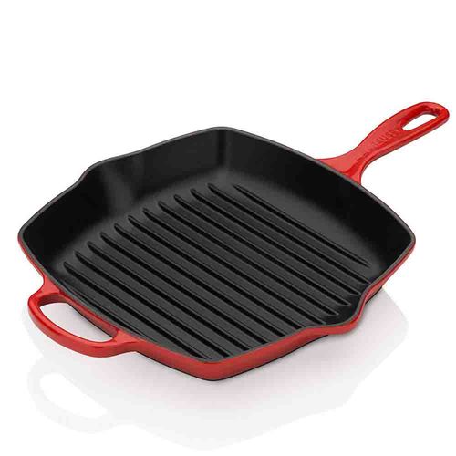 Grelha Quadrada 26cm Signature Vermelha le Creuset