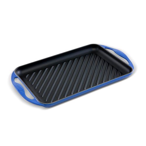 Grelha Retangular c/ Alça  Azul Marsei le Creuset