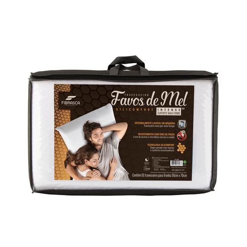 Travesseiro Favos De Mel Intense 0.50X0.70 Branco Fibrasca