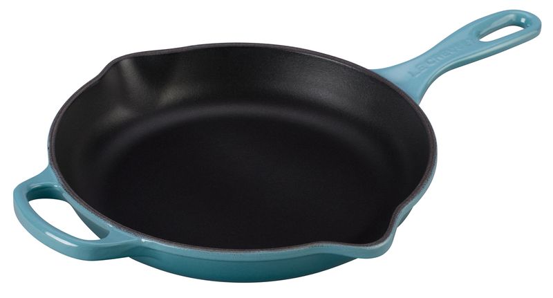 Frigideira-Redonda-23Cm-Com-Alca-Signature-Azul-Caribe-Le-Creuset