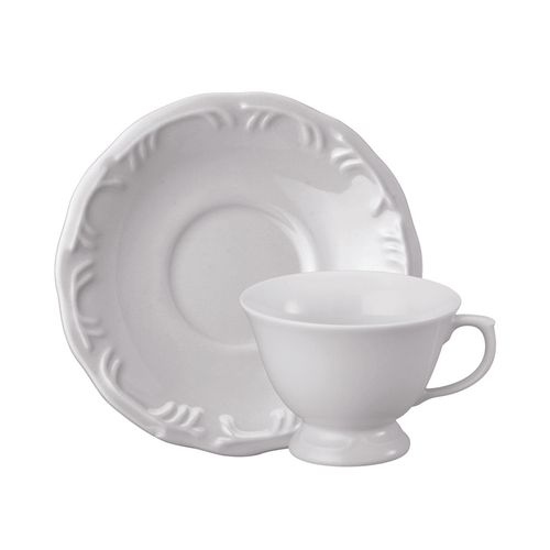 Xicara Cha c/ Pires  200ml Branco Pomerode Schmidt