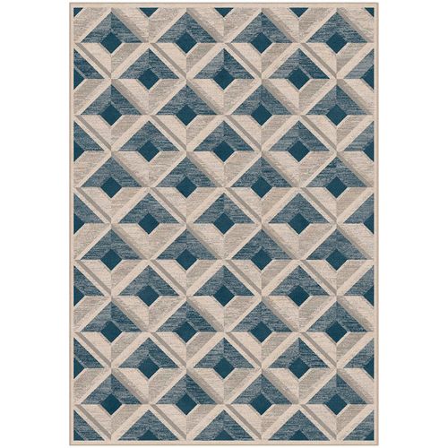 Tapete Belga Harmony Trendy  Cinza/azul 1.00x1.40m