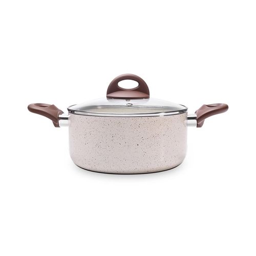 Caçarola Com Tampa 24Cm Ceramic Life Granada Indução Vanilla Brinox