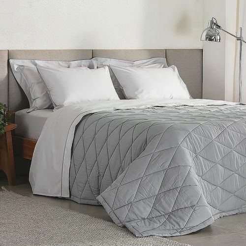 Jogo de Cama Super King Com 04 Peças Basic Percalle Cinza - Buddemeyer