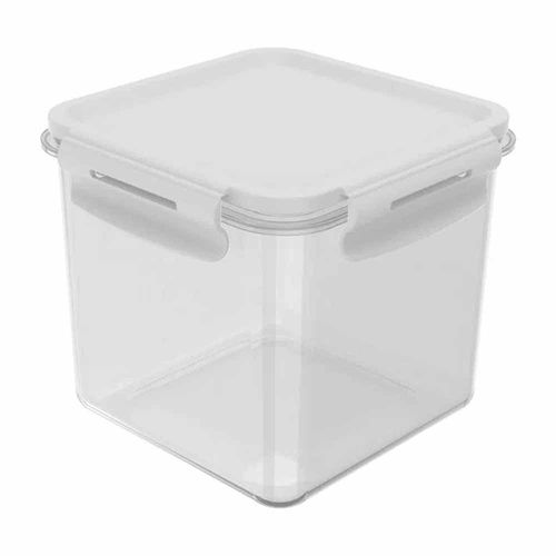 Pote Organizador Click Quadrado 1500Ml Branco Ou