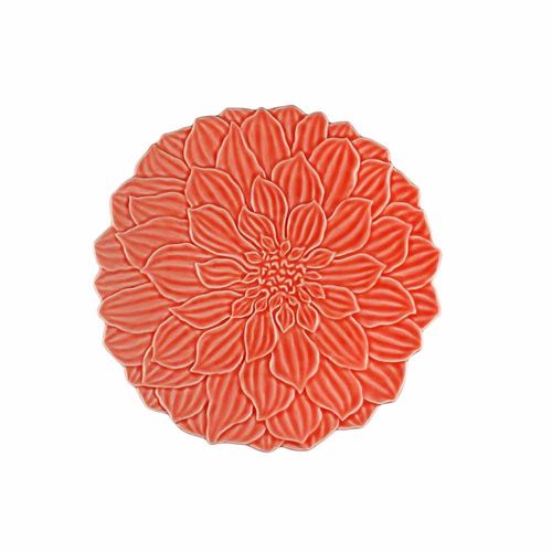 Prato Raso Porcelana Daisy Coral Rojemac