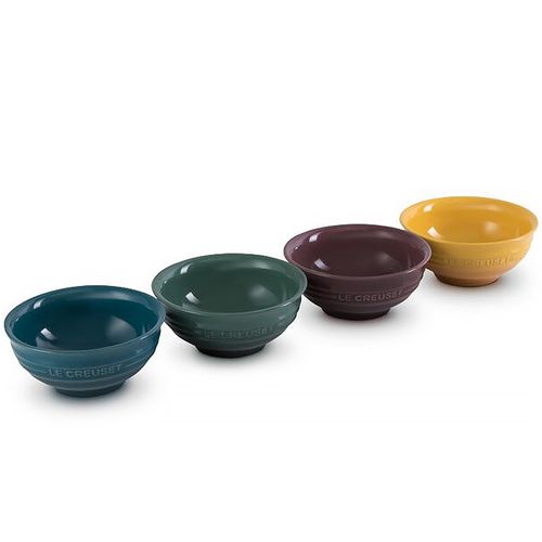 Set 4 Mini Bowls 10cm Deep Teal le Creuset