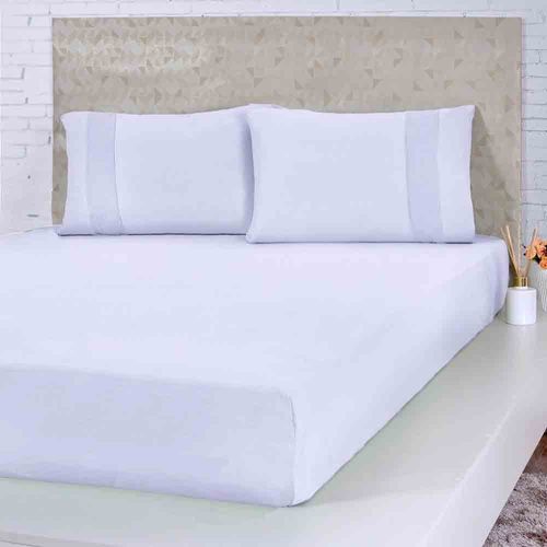 Lençol de Malha Solteiro Branco Bene Casa