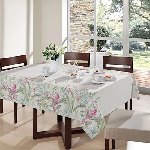 Toalha De Mesa Tropicalia - Bege 1,40x2,10