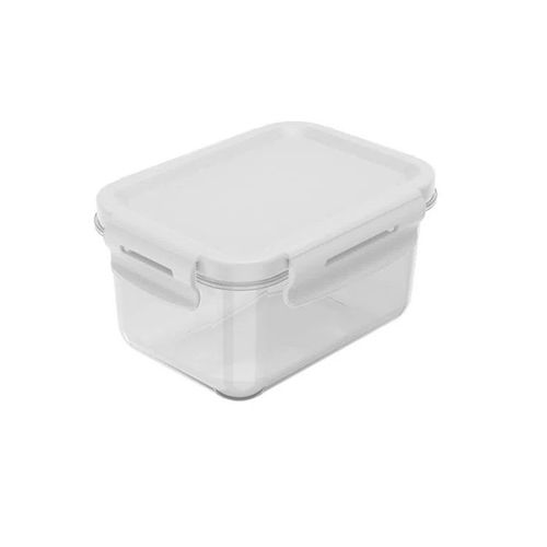 Pote Click Retangular 560Ml Branco Ou