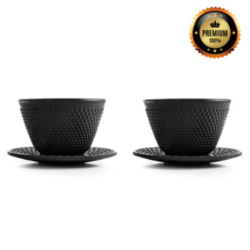 Conjunto 2 Xícaras Com Pires Preto Ibili