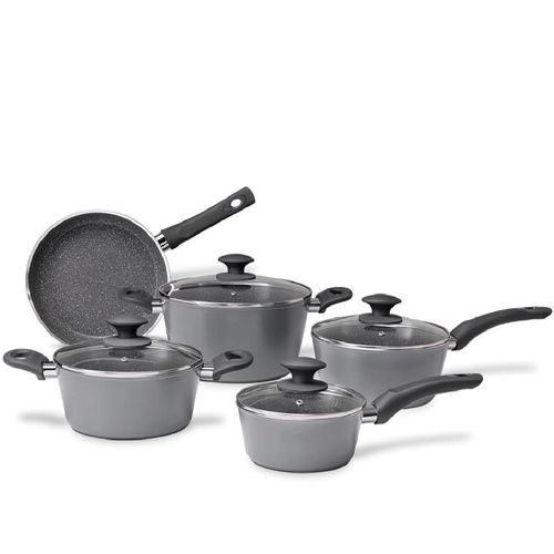 Jogo Panelas 5 Pçs Ceramic Life Optima Stone Indução Brinox