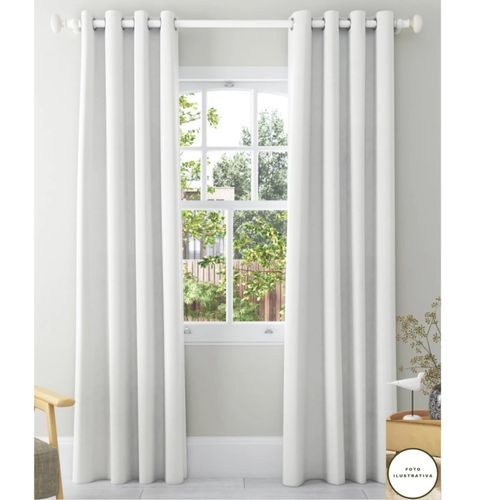 Cortina Doural Voil Com Forro 200x180 - Branco