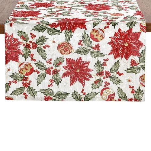 Trilho de Natal Dohler 0,45x1,60 Estampado - Bege