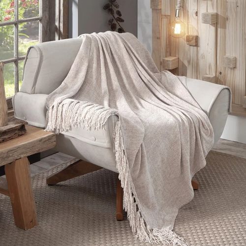 Xale para Sofa Jolitex  130x150 cm Bege