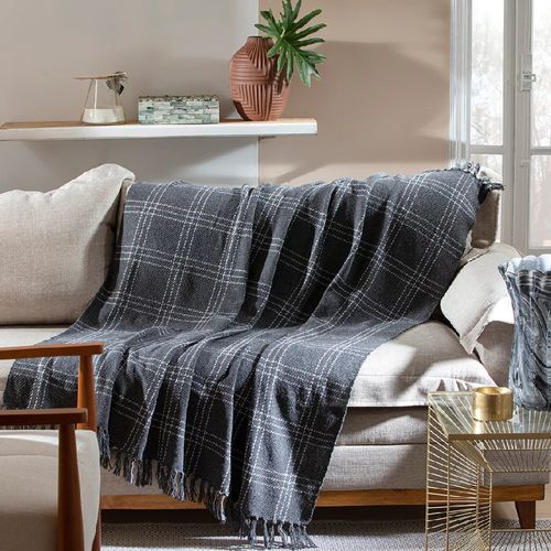 Xale Para Sofa 130 x 150 cm Cinza