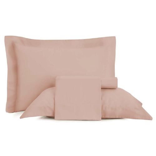 Jogo de Cama 4pcs Liso Casal Rosa Sofist