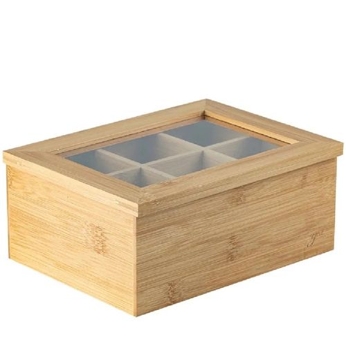 Organizador de Cha Sense 6 Divisorias Bambu