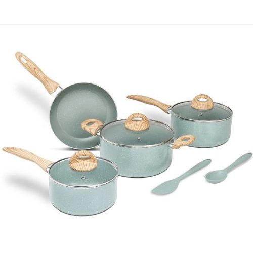 Jogo De Panelas Brinox 6 Peças Com Fundo De Indução Ceramic Life Botanika