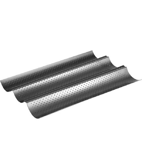 Molde 3 Baguetes Ibili 38x24cm Cinza Claro