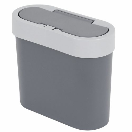 Lixeira Flat 2,8l Cinza Frio