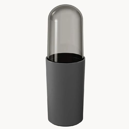 Porta-escova Serene C/tp Cinza Chumbo