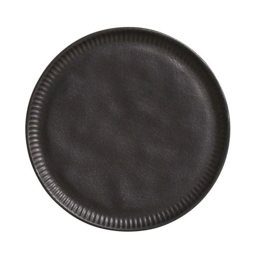 Prato Sobremesa Linhas Preto Matte 21,5 cm