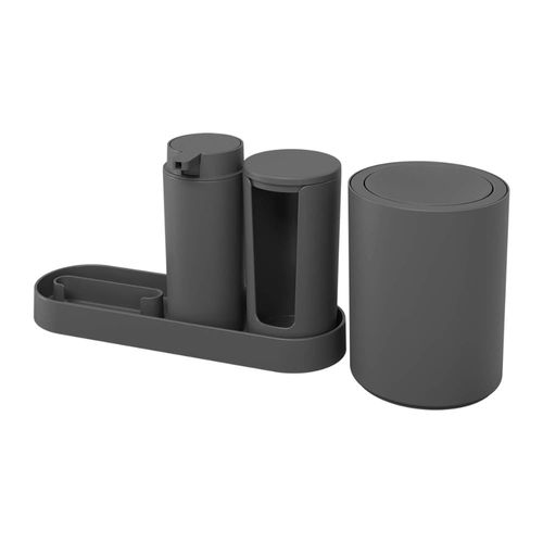 Kit Banho Serene 4pcs Cinza Chumb u
