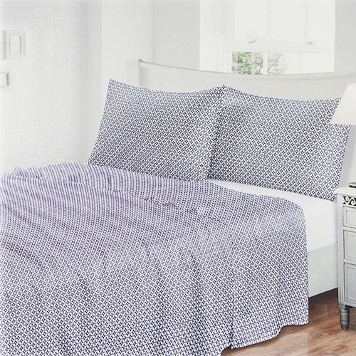 jg 4pcs Lençol Seda Queen Estampado u