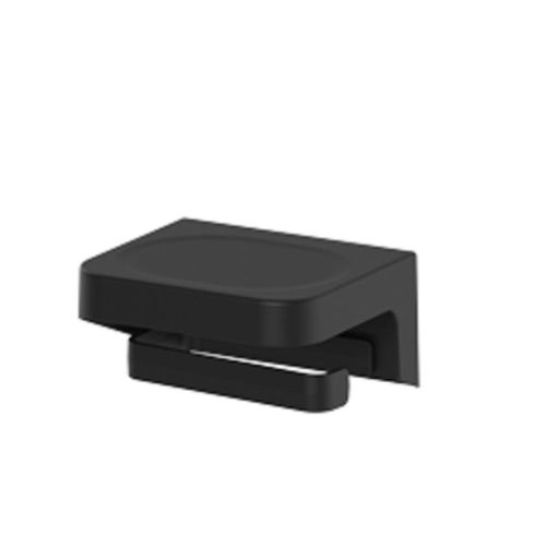 Porta Papel Higienico de Parede ou Linha Eleve - Preto