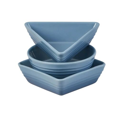 Set 3 Mini Pratos de Tapas Formatos le Creuset Azul Chambray